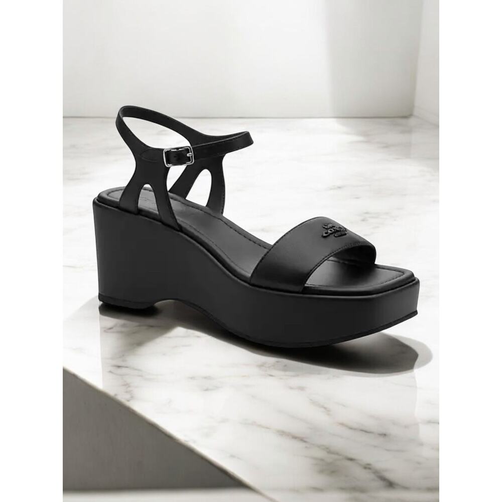 NWT Coach CZ161 Gale Leather Wedge Sandal Size 9B - Picture 4 of 9